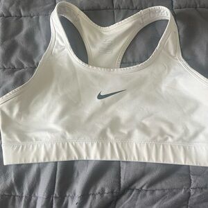 Nike white sports bra